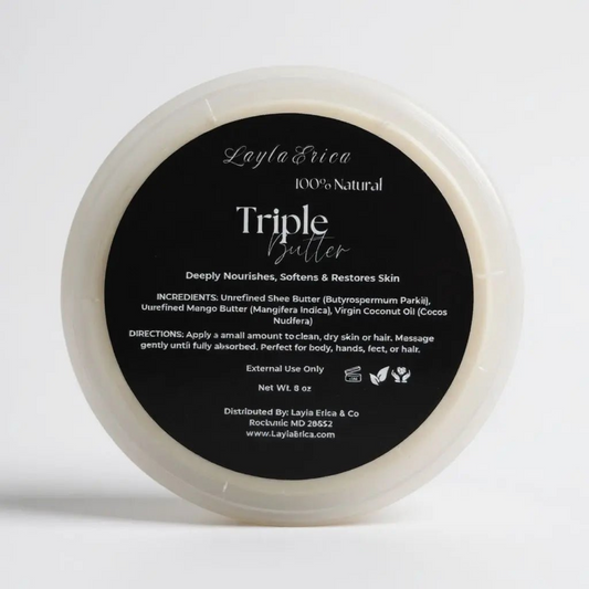 Layla Erica Triple Butter blend – shea, mango, and coconut for soft, nourished skin