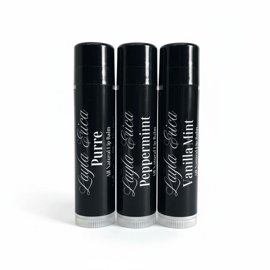 Lip Balm Trio – Pure, Peppermint & Vanilla Mint - Layla Erica